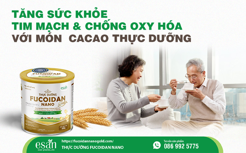 Tăng cường sức khỏe tim mạch và chống oxy hóa với món cacao thực dưỡng 