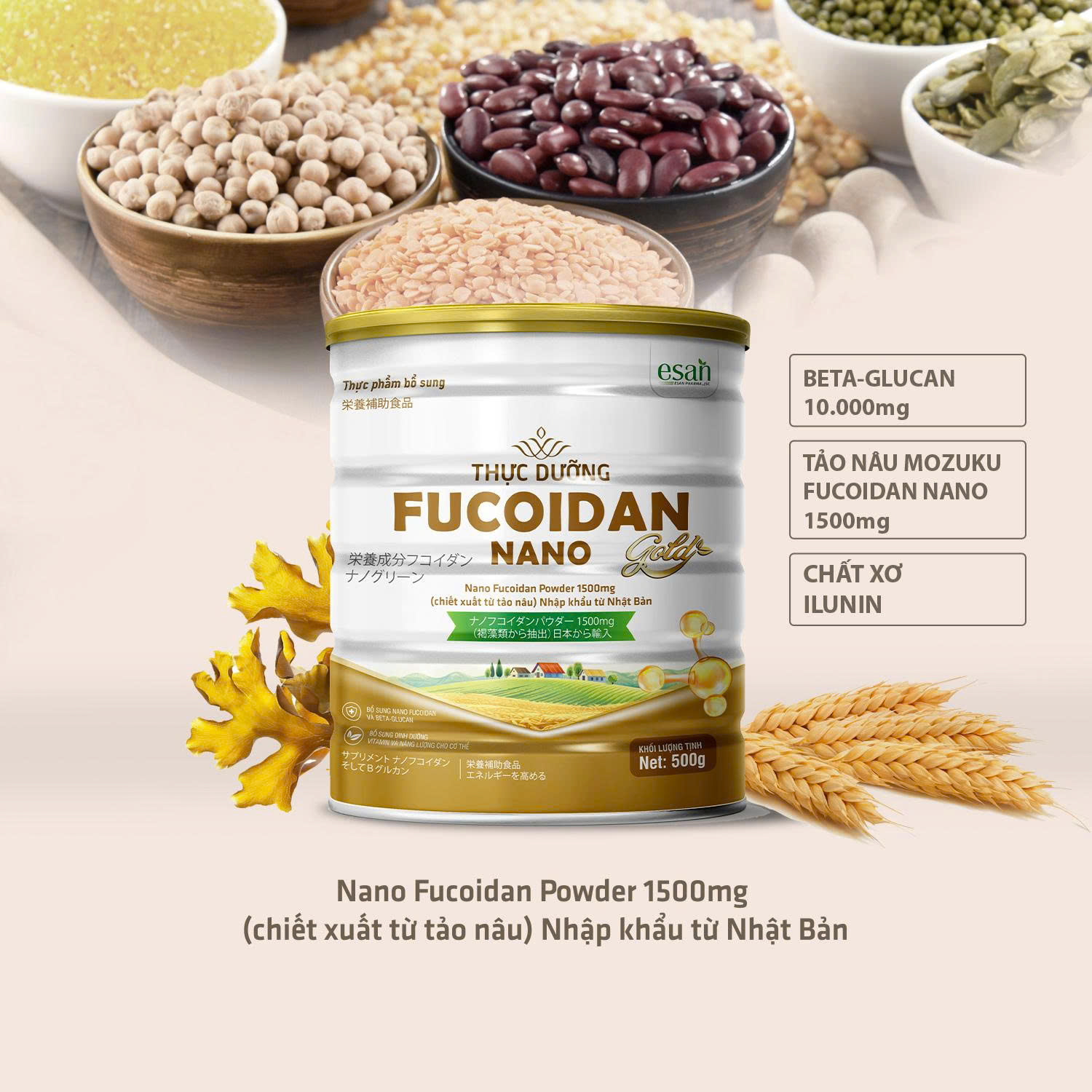 Hàm lượng 1500mg Fucoidan Nano: Sự khác biệt của Fucoidan Nano Gold